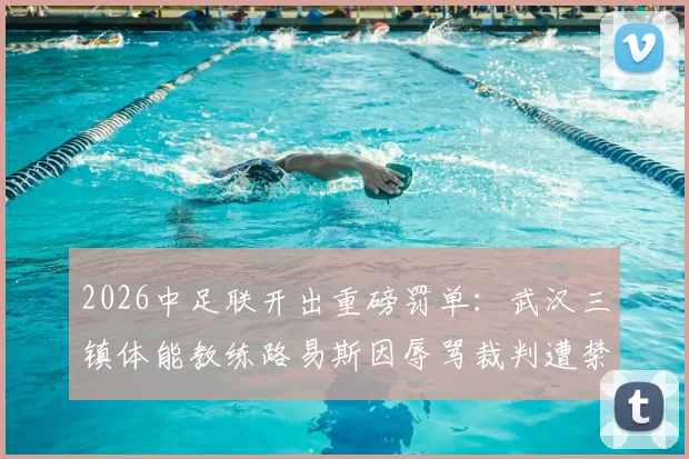 2026中足联开出重磅罚单：武汉三镇体能教练路易斯因辱骂裁判遭禁赛5场罚款5万元详细通报
